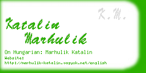 katalin marhulik business card